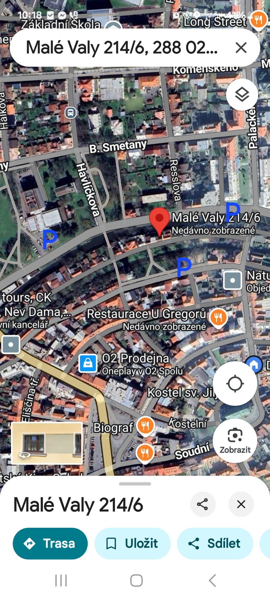 MAPA MOŽNÉHO PARKOVÁNÍ